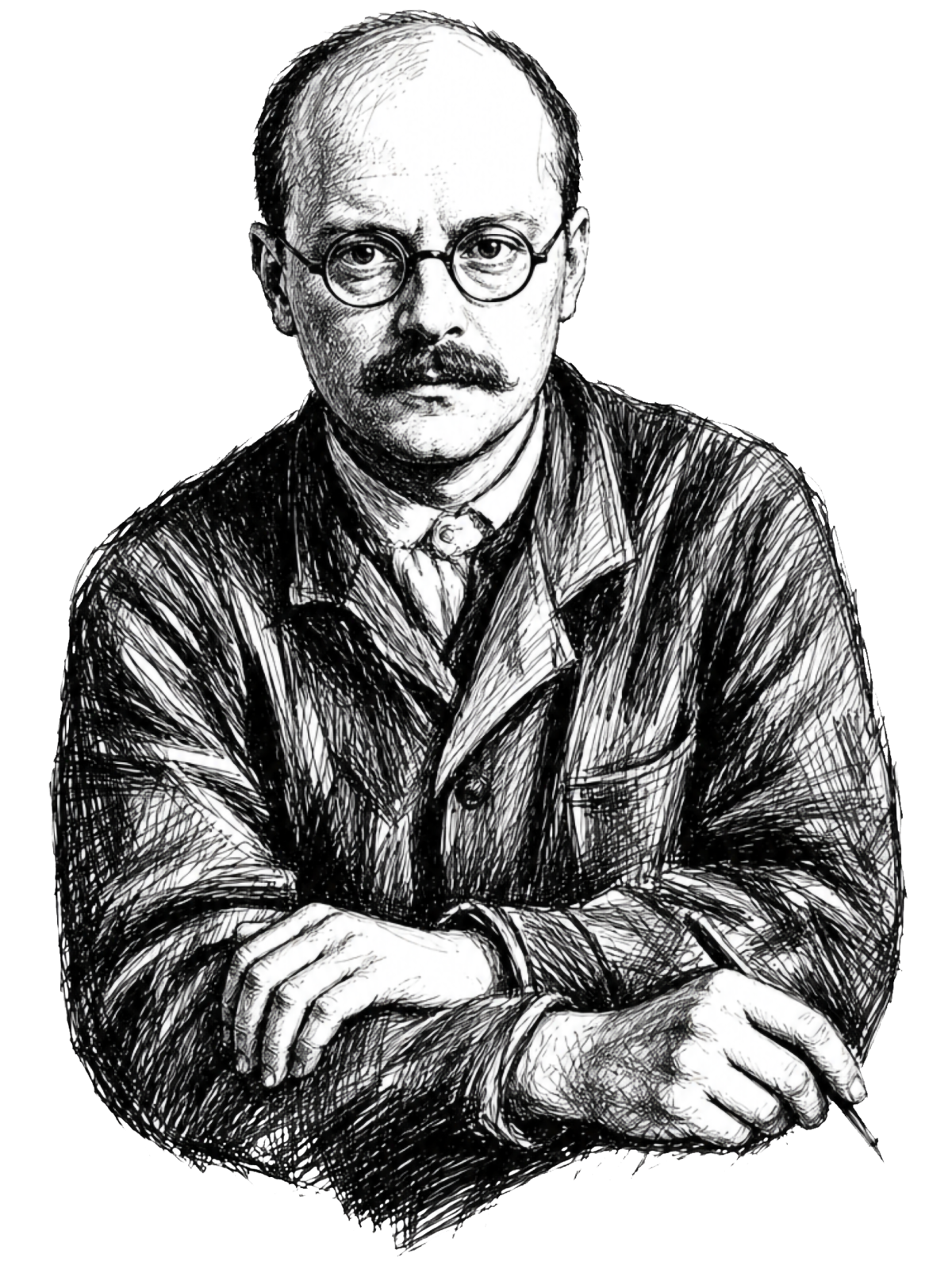 Retrato ilustrado de Paul Klee