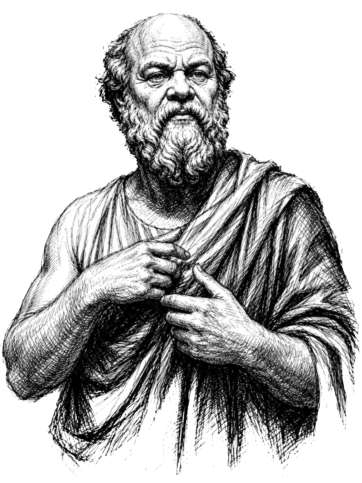 Retrato ilustrado de Sócrates