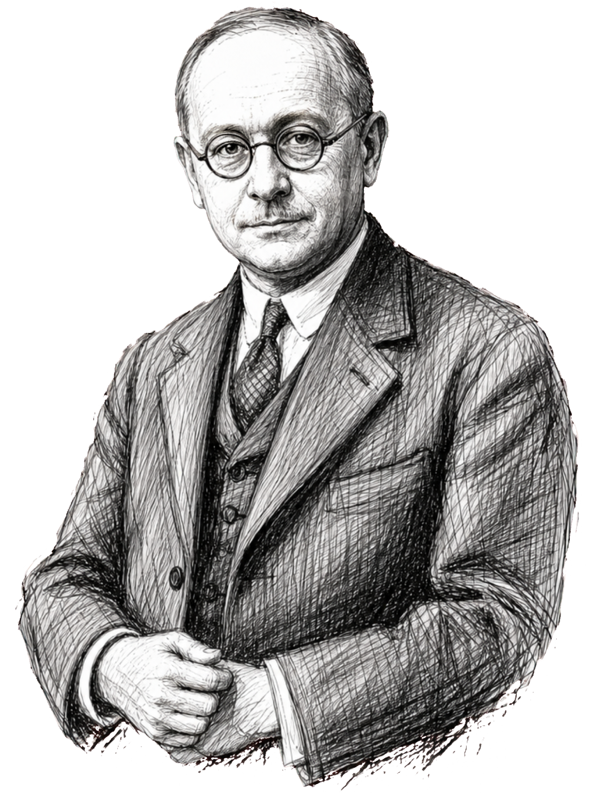 Retrato ilustrado de Marc Bloch